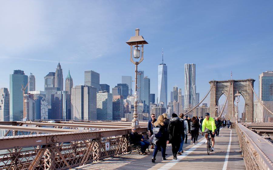 Słynny Nowojorski Most Brukliński.
