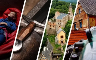 Zamek Grodno piękne lwy, lipa sądowa i duch Małgorzaty