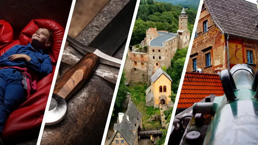 Zamek Grodno piękne lwy, lipa sądowa i duch Małgorzaty