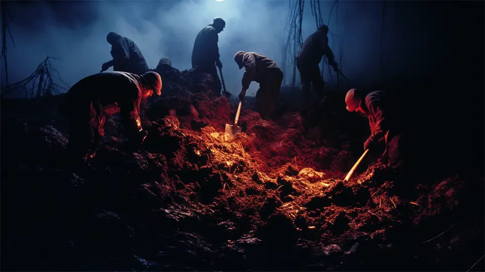 Pogrzebanie żywcem. Grabarze na cmentarzu AI