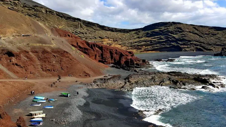 Brzeg wyspy Lanzarote