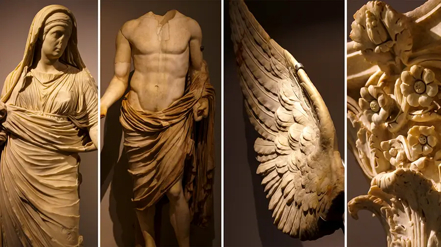 Rzym atrakcje - Posągi z muzeum Palatynu w Rzymie