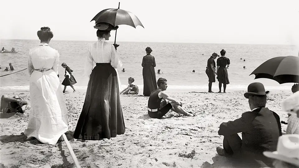 Stare zdjęcie z plaży.