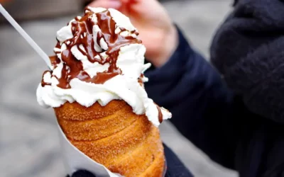 Trdlo albo Trdelnik czeski legendarny, słodki deser