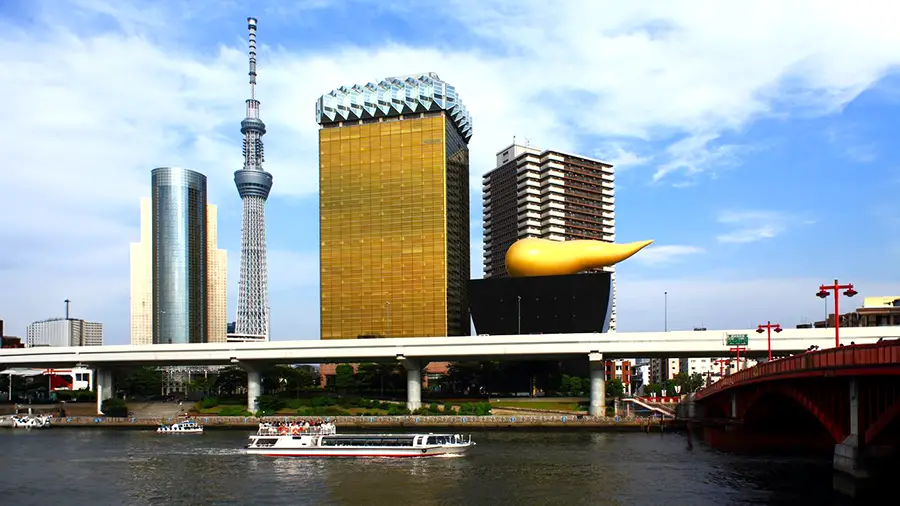 Asahi building i Tokyo Sky Tree - Tokio Japonia