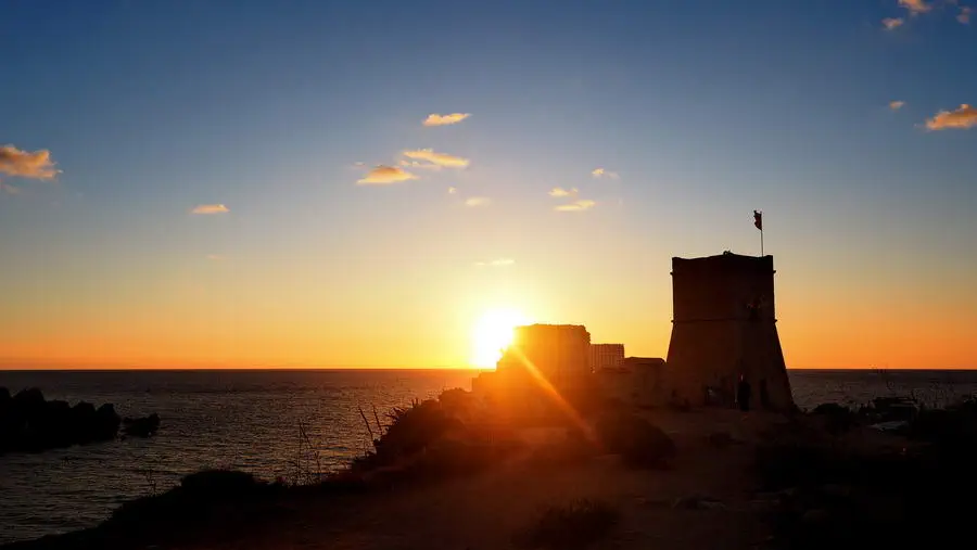 Zachód słońca na wyspie Malta