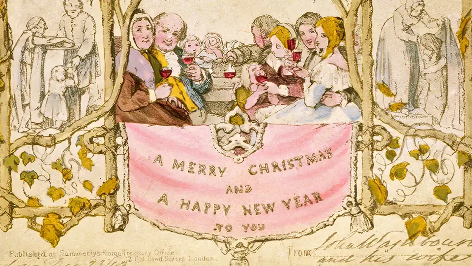 Pierwsza Kartka Bożonarodzeniowa w Anglii.