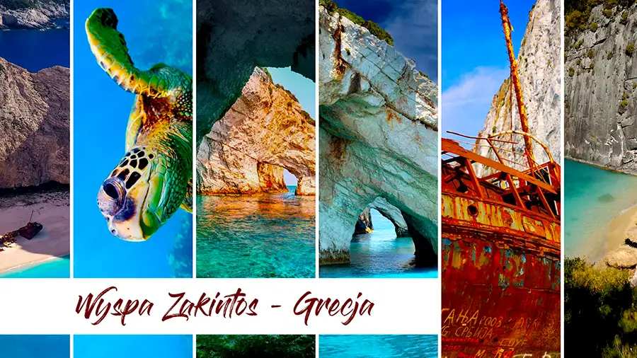 Zakynthos atrakcje wyspy wrak na plaży, Błękitne Groty i inne ciekawostki