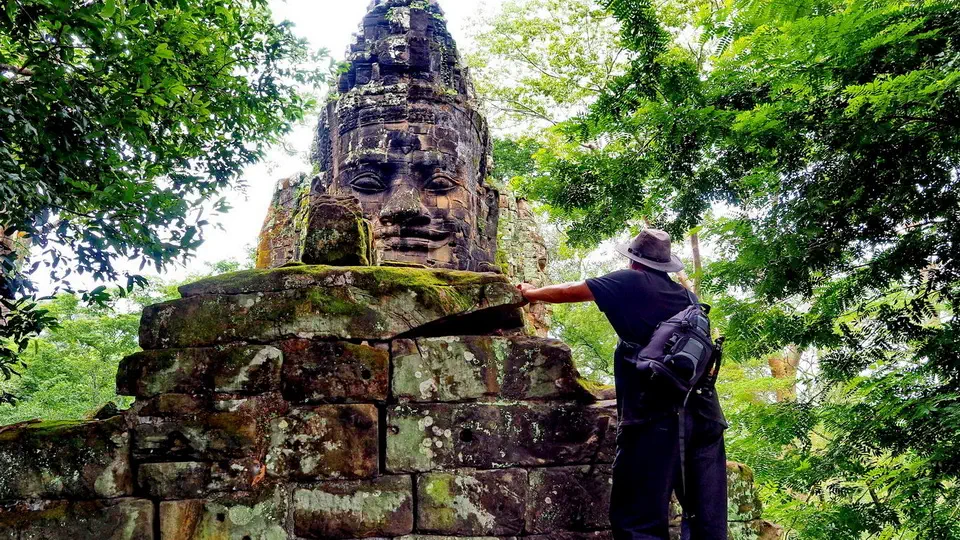 Angkor Wat świątynie w Kambodży. Pitor Kiżewski.