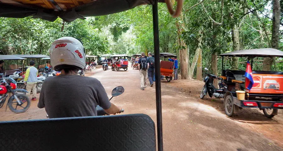 Kierowca Tuk Tuka w Angkor w Kambodży.