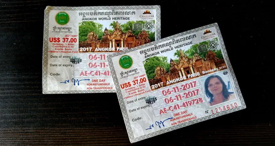 Bilety wstępu do Angkor w Kambodży