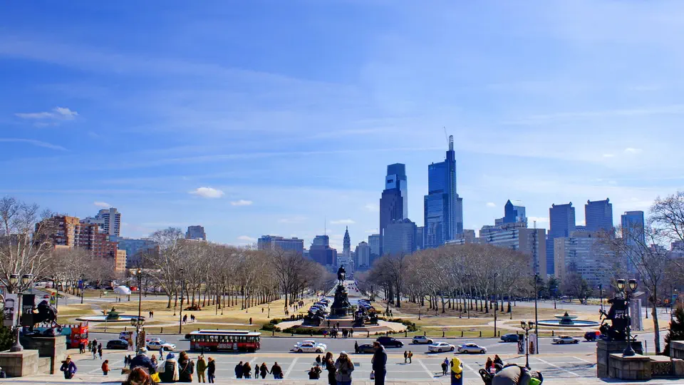Filadelfia- Widok ze szczytu Rocky Steps.