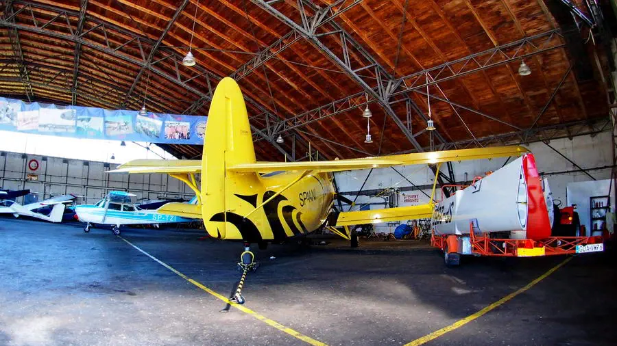 Hangar w Aeroklubie Gdańskim