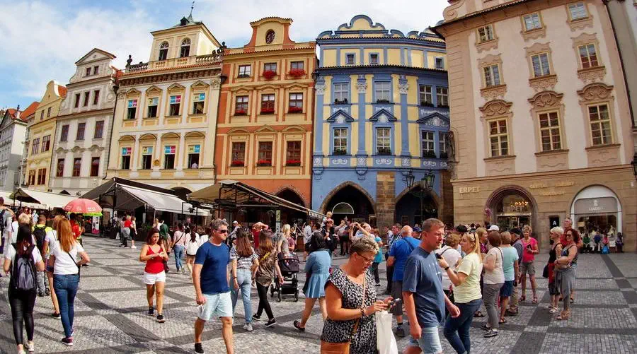 Ulica w Pradze niedaleko ratusza