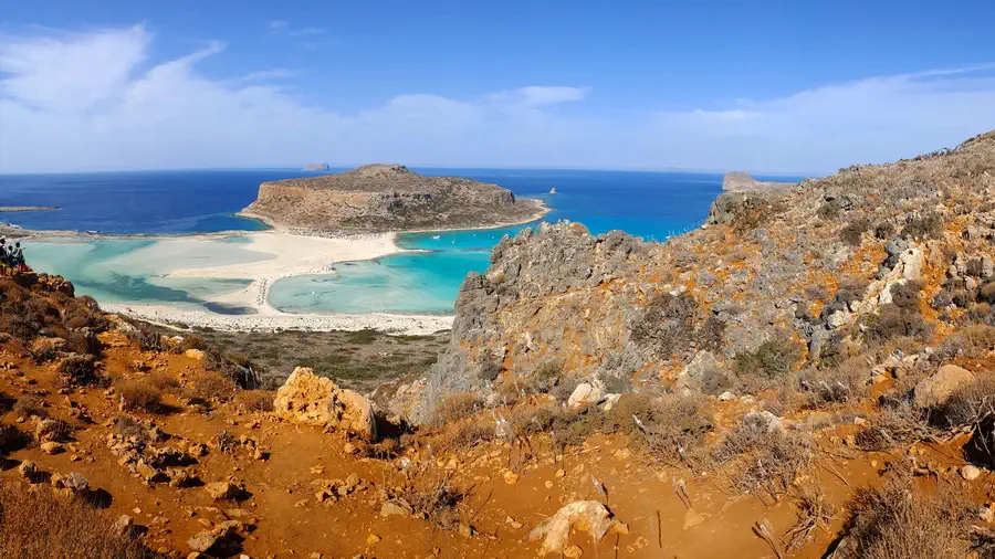 Laguna Balos na Krecie widok ze wzgórza