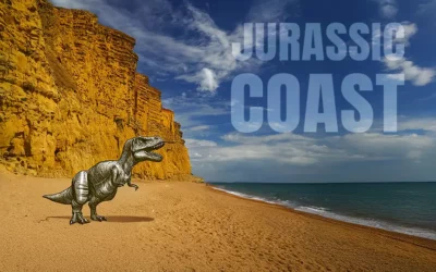 Jurassic Coast koło Bridport w Dorset plaże i kości dinozaurów