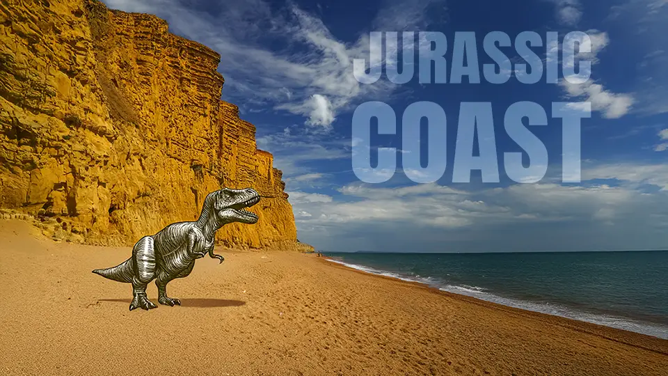 Jurassic Coast koło Bridport w Dorset plaże i kości dinozaurów