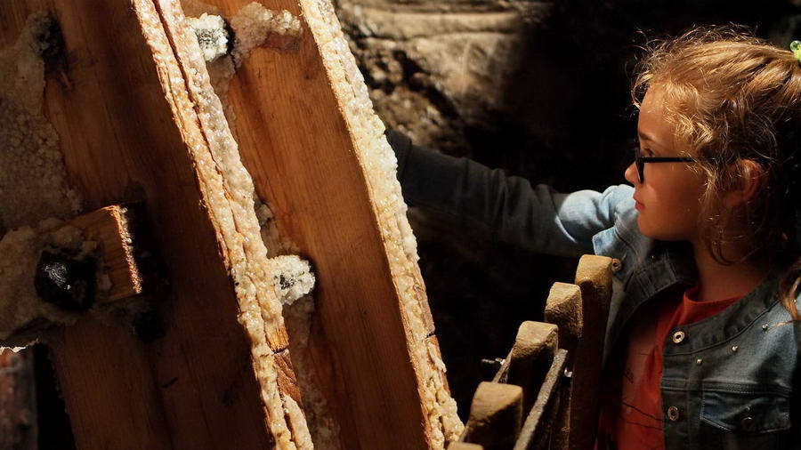 Kopalnia soli w Bochni - Eksponaty pokazujące zasady pracy w kopalni