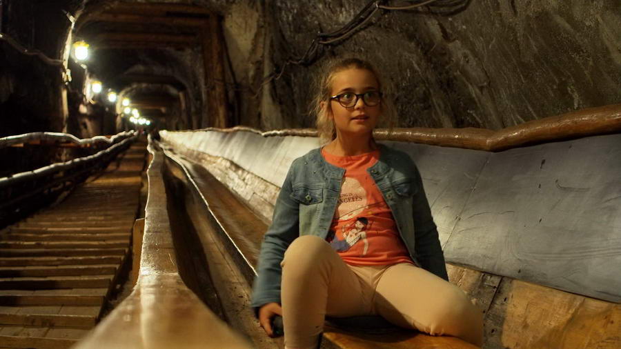 Zjeżdżalnia w kopalni soli w Bochni