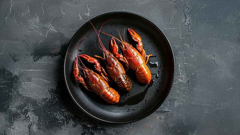 Raki na talerzu, jedzenie, AI