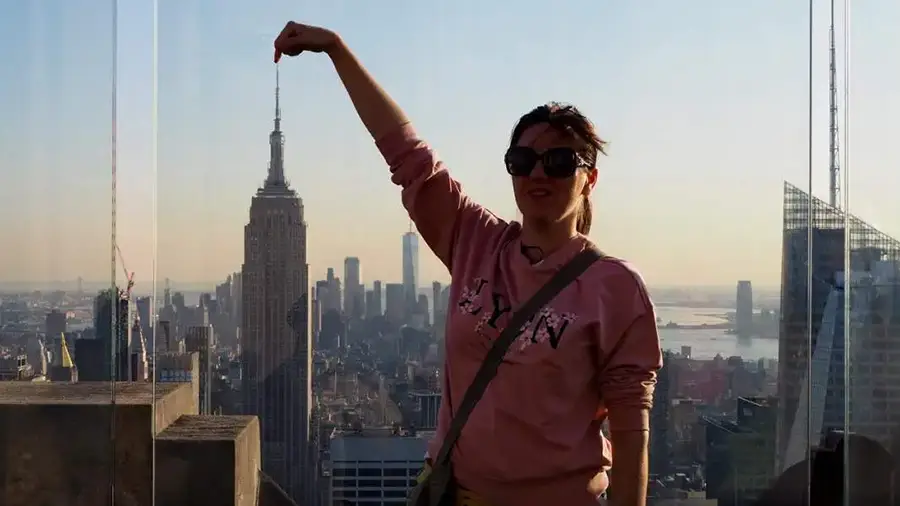 Widok na Empire State Building z Top of the Rock na Manhattanie