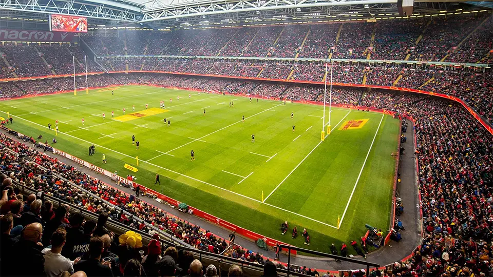 The Millennium Stadium w Cardiff.