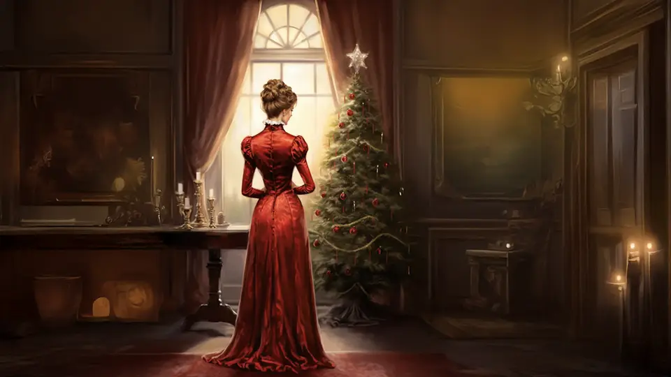 Choinka i Boże Narodzenie dawniej AI 