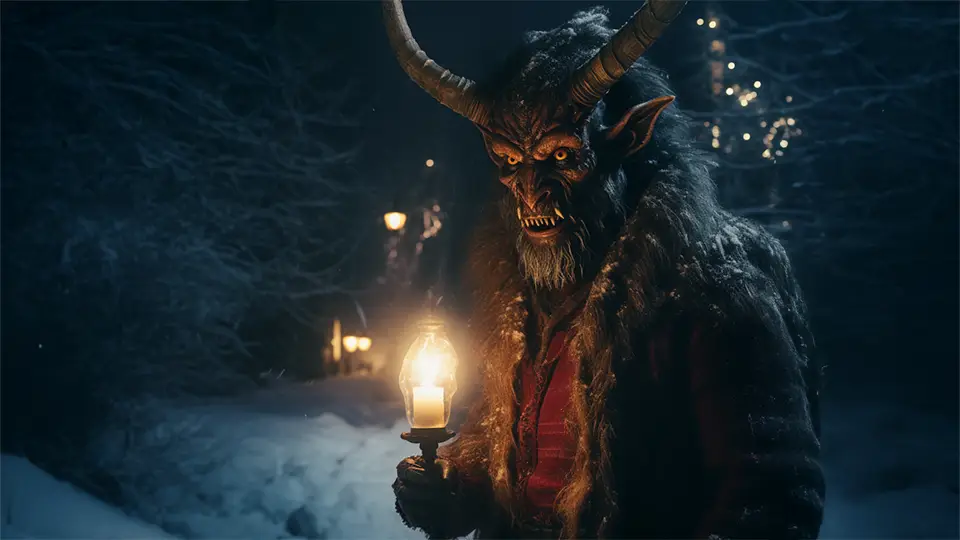 Krampus demon Świąt Bożego Narodzenia