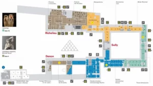 Mapa muzeum w Luwrz Paryż