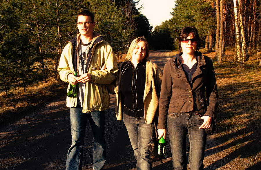 Ewa i Michał Baranowscy z Magdaleną Kiżewską w Mylofie pod Chojnicami