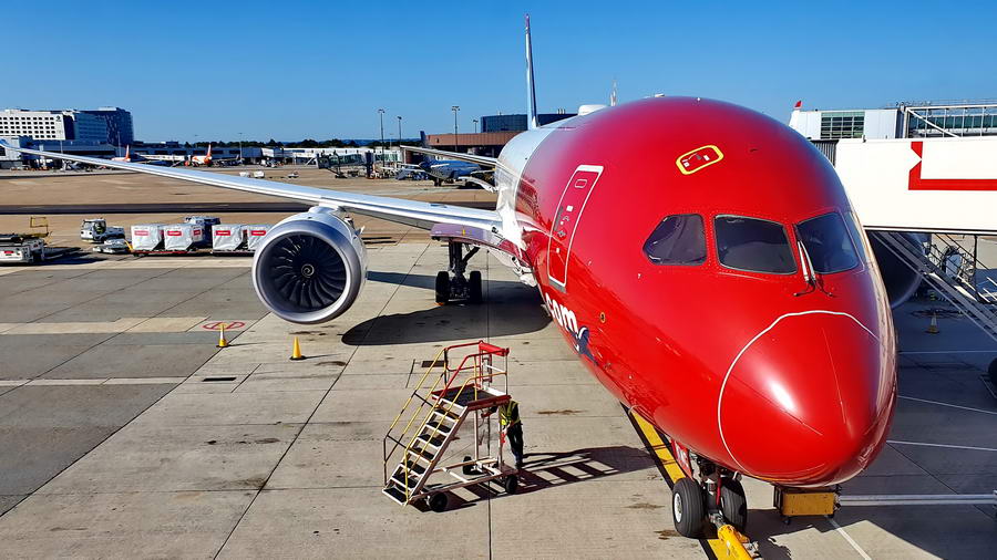 Samolot na lotnisku w Nowym Jorku