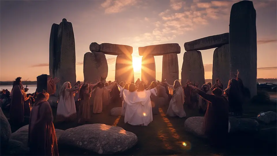 Stonehenge przesilenie letnie AI.