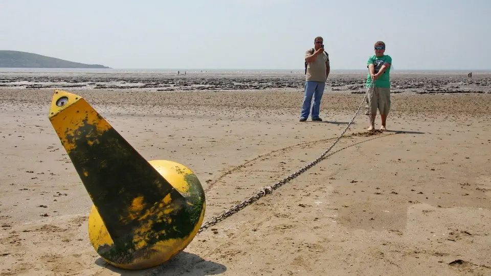 Weston-Super-Mare w Anglii nad kanałem Bristolskim. Grzegorz Bonk i Mateusz Bonk.