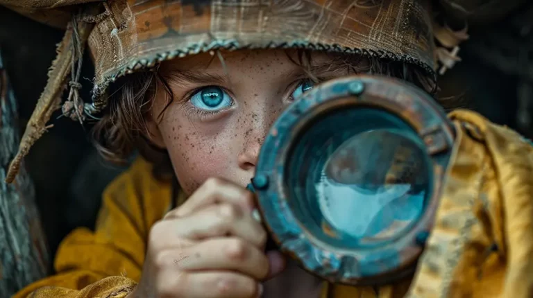 Dzień dziecka. Chłopiec podczas zabawy AI