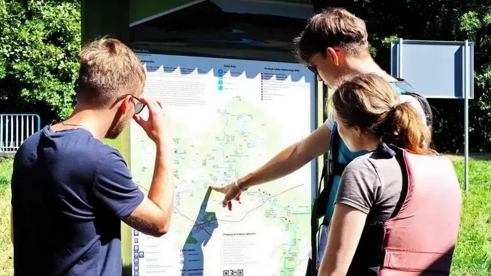 Brda spływ kajakowy. Artur Baumann, Paulina Perucka, Patryk Froelke.