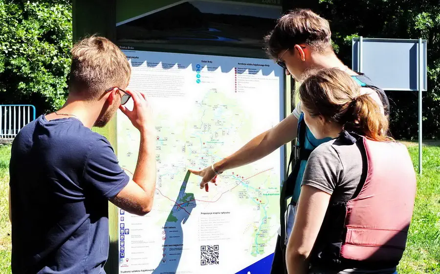 Spływ kajakowy rzeką Brda - Mapa szlaku