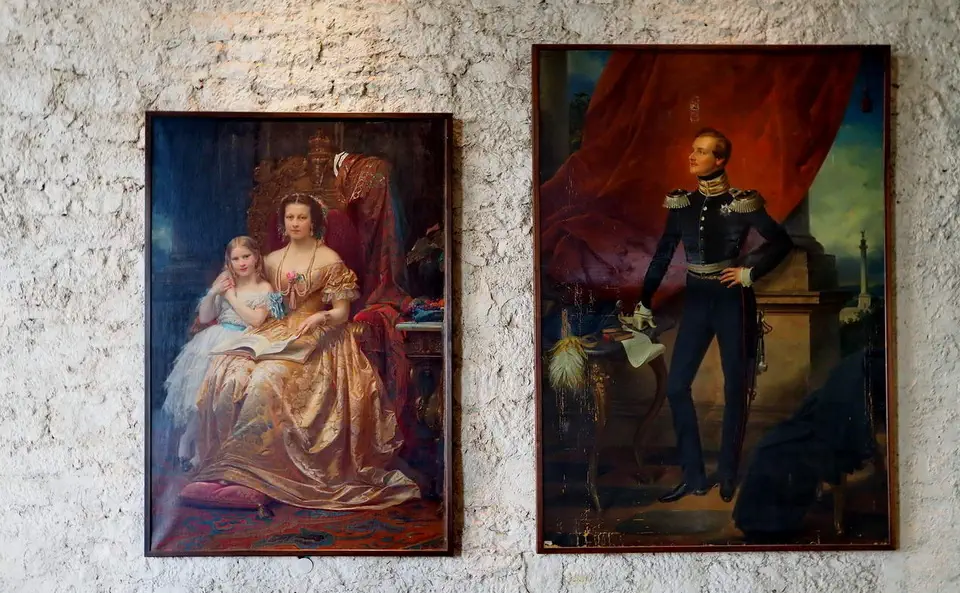 Rodzina właścicieli zamku Marienburg.