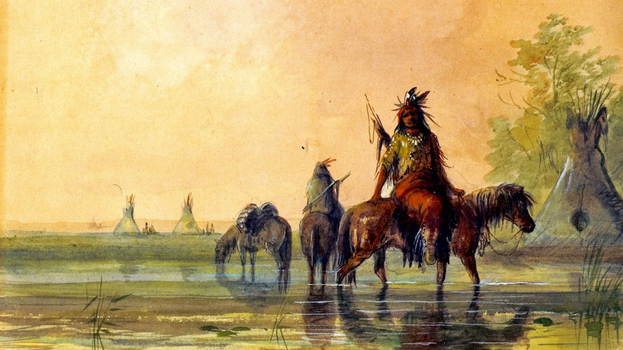 Wędrowni Indianie amerykańscy.