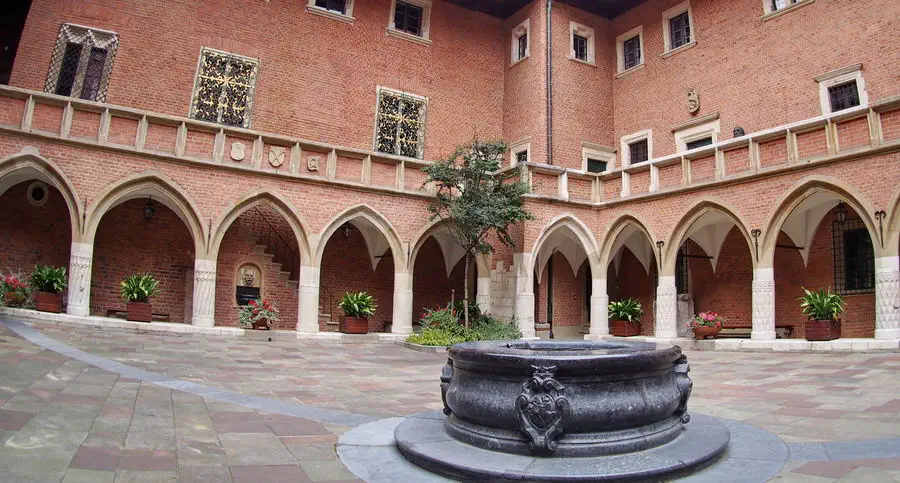 Dziedziniec na Uniwersytecie Jagiellońskim w Krakowie