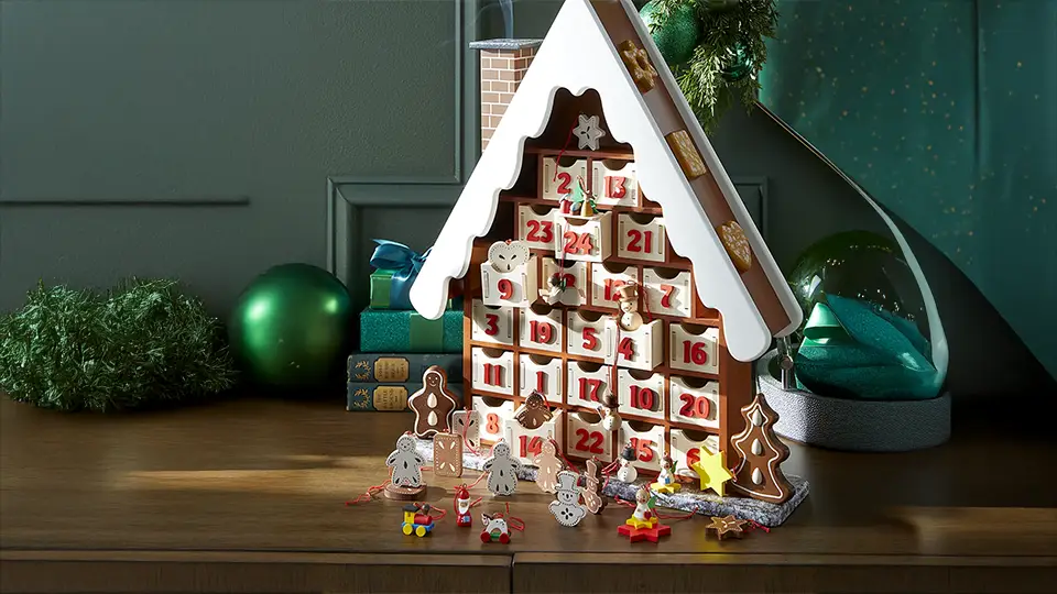 Boże Narodzenie w Niemczech. Kalendarz adwentowy AI.