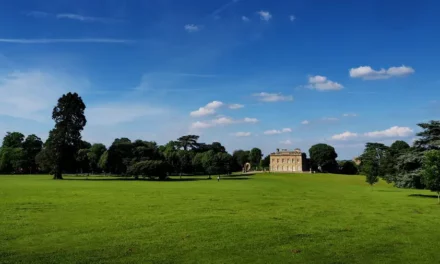Blaise Castle Estate w Bristolu park, stary dom i zamek na szczycie góry
