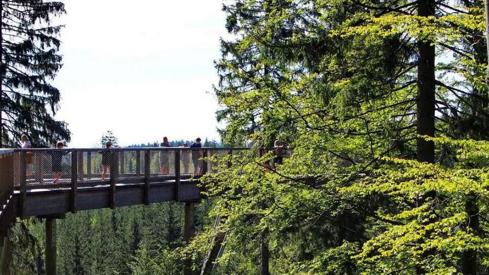 Wieża widokowa w Karkonoszach - Czechy.