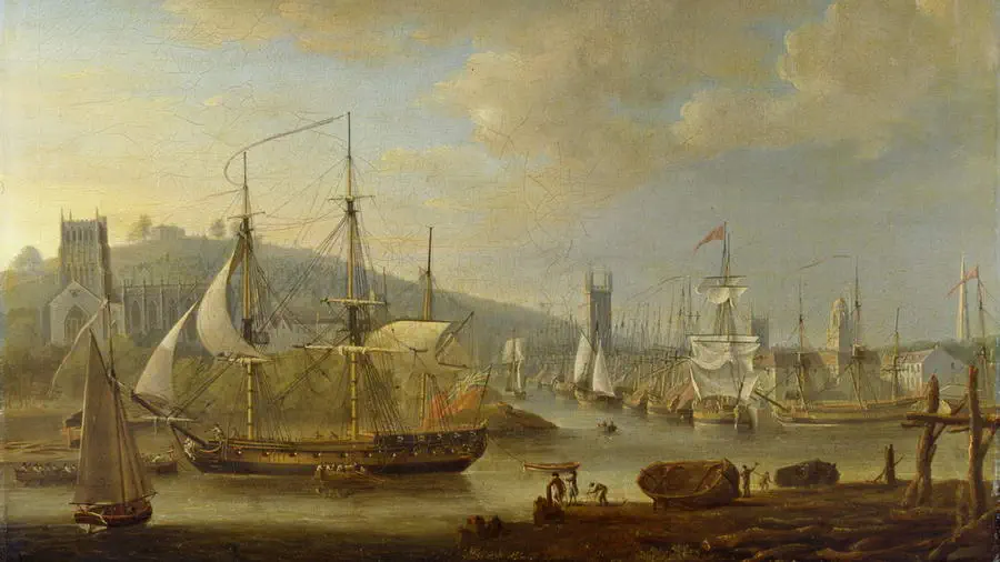 Port w Bristolu obraz