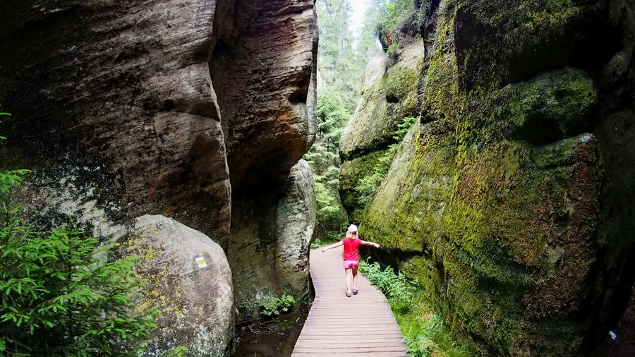Skalne miasto Adrspach w Czechach