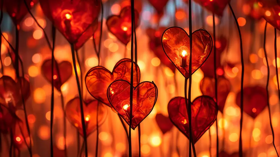 Dzień matki serduszka i swiatełka AI