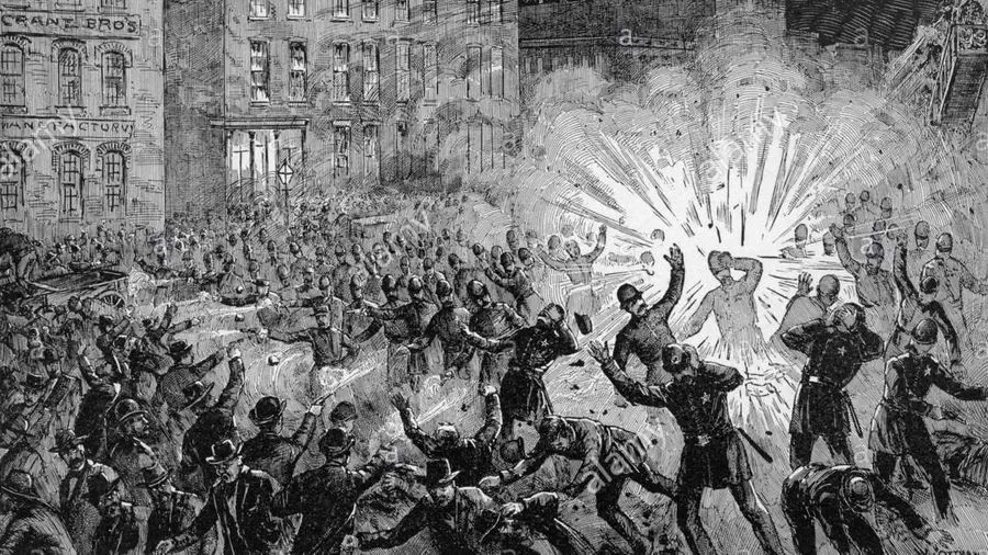 Chicago rozruchy i walki uliczne podczas Haymarket Riot