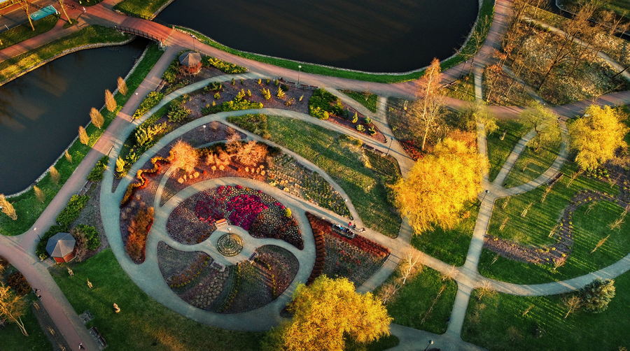 Widok na Park 1000 lecia z drona