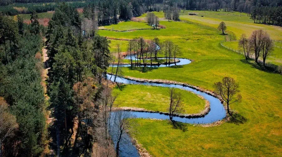 Zaborski Park Krajobrazowy i rzeka Chocina.