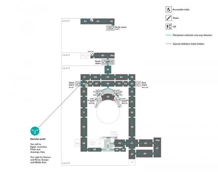 Mapa Muzeum Brytyjskiego w Londynie
