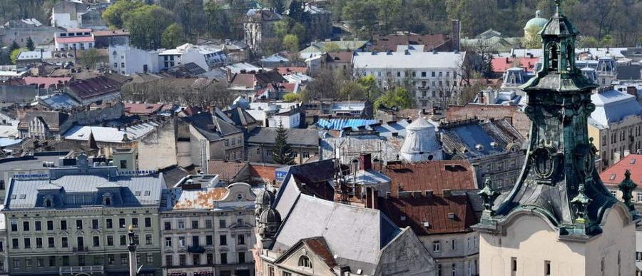 Ukraina widok na miasto Lwów